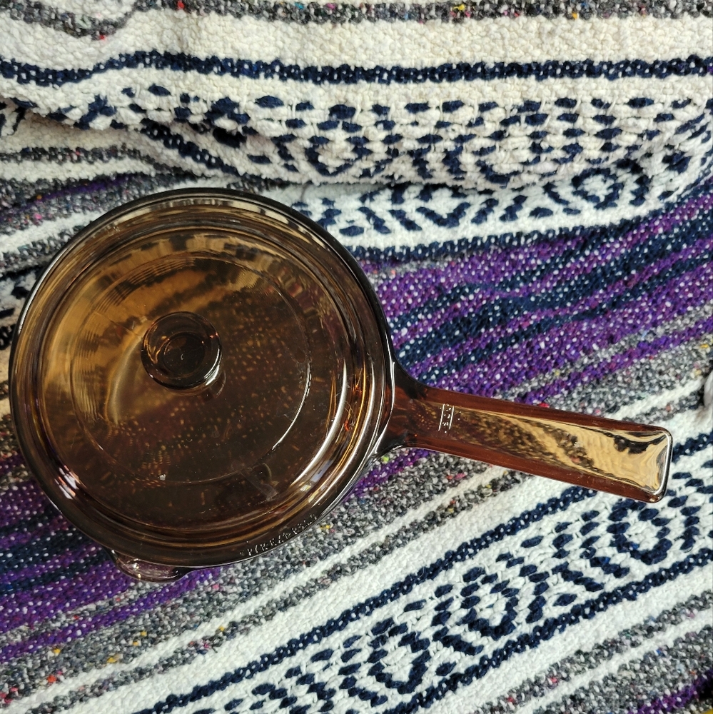 Vintage Pyrex visions cookware glass saucepan/lid-amber - Picture 2 of 9